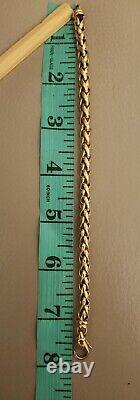 Vintage 9ct Gold Spiga Wheat Style Link Bracelet 20cm long just over 11g