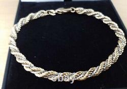 Vintage 9ct Gold Two Tone Bracelet 6 Grams White & Yellow Gold Hallmarked Boxed