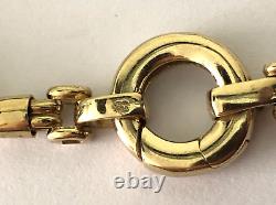 Vintage 9ct Gold (Y&W) Bracelet of Ridged Torpedo design FH London 1988 15.6g