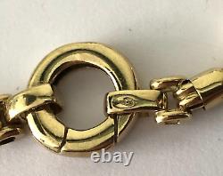 Vintage 9ct Gold (Y&W) Bracelet of Ridged Torpedo design FH London 1988 15.6g