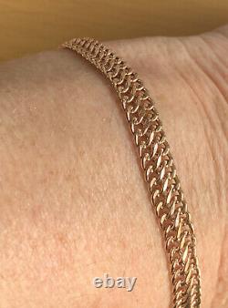 Vintage 9ct Rose Gold Bracelet/ 7.5inches