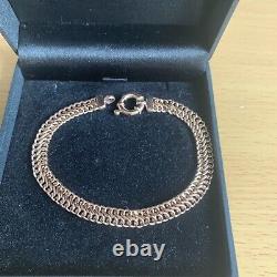 Vintage 9ct Rose Gold Bracelet/ 7.5inches