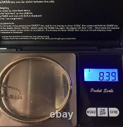 Vintage 9ct Rose Gold Engraved Bangle With Safety Chain