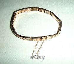 Vintage 9ct Rose Gold Gate Bracelet