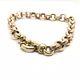 Vintage 9ct Rose/yellow Gold Chunky Bracelet Feature Bolt Ring C. 1970 7 Inches