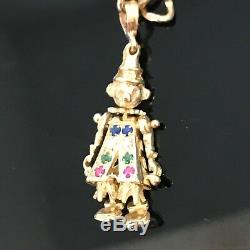 Vintage 9ct Yellow Gold Charm Bracelet with 4 Charms #272