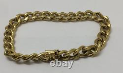 Vintage 9ct Yellow Gold Curb Bracelet, 12.20, Grams. (20.1/2cm Long)