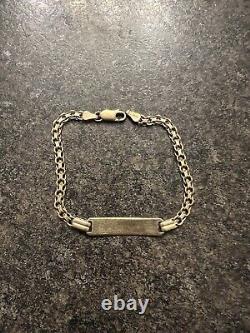 Vintage 9ct gold 7.5 Identity bracelet 5.52g