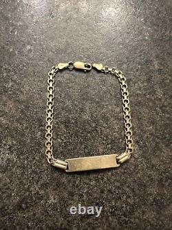 Vintage 9ct gold 7.5 Identity bracelet 5.52g