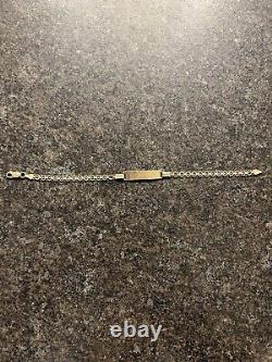 Vintage 9ct gold 7.5 Identity bracelet 5.52g