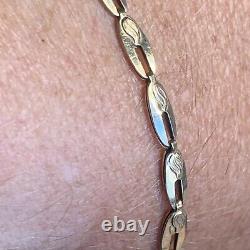 Vintage 9ct gold Oval link bracelet/ 18.5cm /Hallmarked