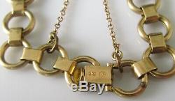 Vintage 9ct yellow gold (9.5g) bracelet and safety chain (7inches)