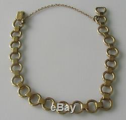 Vintage 9ct yellow gold (9.5g) bracelet and safety chain (7inches)