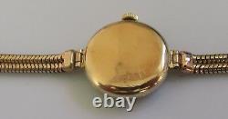 Vintage 9ct yellow gold Rolco ladies manual winding watch