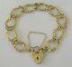 Vintage 9ct Yellow Gold Multi Horse Shoe (9.9g) Bracelet & Safety Chain