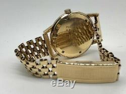 Vintage 9k 9ct 375 solid gold Mens Garrard watch (with 9ct gold bracelet) Large