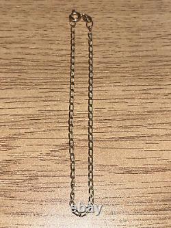 Vintage Fully Hallmarked 0.375 / 9ct Gold Fancy Link Bracelet 18 cm/ 7.086