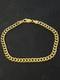 Vintage Fully Hallmarked 9ct Yellow Gold Curb Link Bracelet 19 Cm / 7.48 Inches