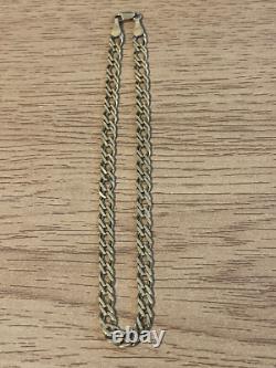 Vintage Fully Hallmarked 9ct Yellow Gold Double Curb Link Bracelet 20 cm/7.874