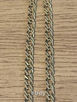 Vintage Fully Hallmarked 9ct Yellow Gold Double Curb Link Bracelet 20 cm/7.874
