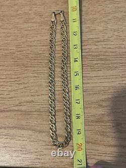 Vintage Fully Hallmarked 9ct Yellow Gold Double Curb Link Bracelet 20 cm/7.874