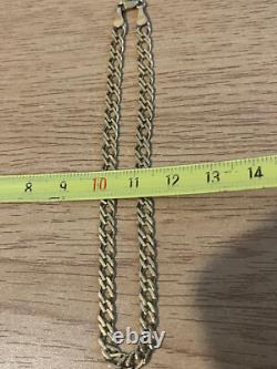 Vintage Fully Hallmarked 9ct Yellow Gold Double Curb Link Bracelet 20 cm/7.874