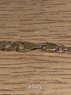 Vintage Fully Hallmarked 9ct Yellow Gold Double Curb Link Bracelet 20 cm/7.874