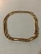 Vintage Fully Hallmarked 9ct Yellow Gold Figaro Link Bracelet 18 Cm / 7.086