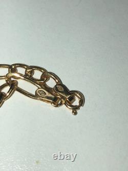 Vintage Fully Hallmarked 9ct Yellow Gold Figaro Link Bracelet 18 cm / 7.086