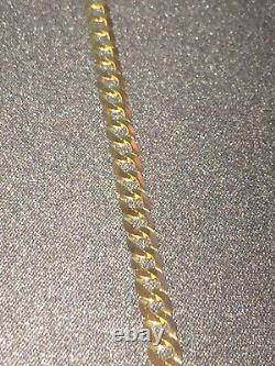 Vintage Fully Hallmarked 9ct Yellow Gold Flat Curb Link Bracelet