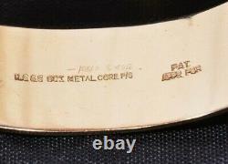 Vintage HG&S 1950's 9ct Gold Metal Core Engraved Bangle 44Grams Heavy Hallmarked