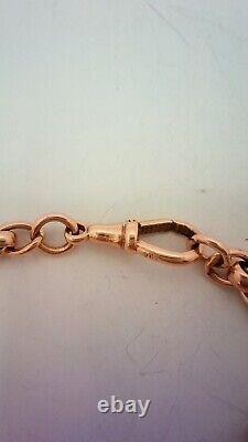 Vintage Hallmarked 9ct Rose Gold Rollerball Bracelet 6.9 in Length