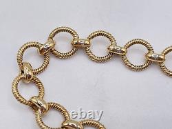 Vintage Handmade 9ct Gold Ladies Circle Link Bracelet. Goldmine Jewellers