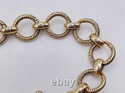 Vintage Handmade 9ct Gold Ladies Circle Link Bracelet. Goldmine Jewellers