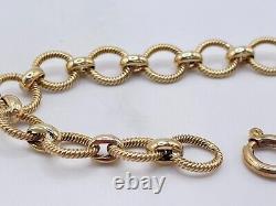 Vintage Handmade 9ct Gold Ladies Circle Link Bracelet. Goldmine Jewellers