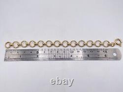 Vintage Handmade 9ct Gold Ladies Circle Link Bracelet. Goldmine Jewellers