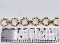 Vintage Handmade 9ct Gold Ladies Circle Link Bracelet. Goldmine Jewellers