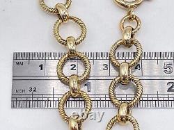 Vintage Handmade 9ct Gold Ladies Circle Link Bracelet. Goldmine Jewellers