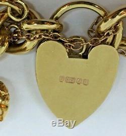 Vintage Heavy 9ct Gold Charm Bracelet 135.8g £18.48 A Gram Approx