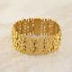 Vintage Heavy Abstract Bracelet 9ct Yellow Gold 59.8 Grams