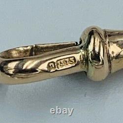 Vintage Heavy Solid 9ct 375 Old Yellow Gold 6mm Link 8 Bracelet L243