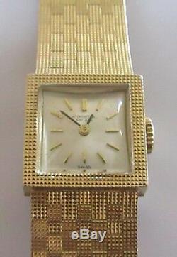Vintage International Watch Co 9ct yellow gold 1965 ladies manual bracelet watch