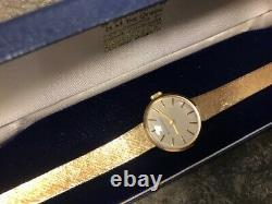 Vintage Ladies 9CT Gold Garrard Automatic Watch Crown Jeweller working Boxed