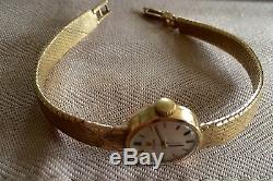 Vintage Ladies Solid 9Ct Gold Omega Bracelet Watch