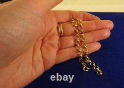 Vintage Lightweight 7.5 9ct Gold CIRCLES BRACELET 3.9gr Hm 1990 6mm wide 122c