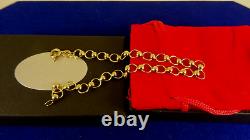 Vintage Lightweight 7.5 9ct Gold CIRCLES BRACELET 3.9gr Hm 1990 6mm wide 122c