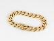 Vintage Men's Gents Heavy Solid 9ct Gold Flat Curb Link Bracelet 69.9g