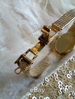 Vintage Omega Oval Bracelet 9ct Gold Ladies Watch Elegant Cocktail Party 50th