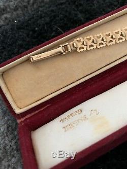 Vintage Rolex Precision 18ct Case & 9ct Gold Bracelet Ladies Watch Cut Glass