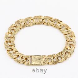 Vintage Solid 9Ct Gold 30g Anchor / Mariner Link Bracelet 8 1/2'
